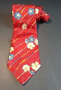 Senica Floral Italian Silk Textured Mens Necktie